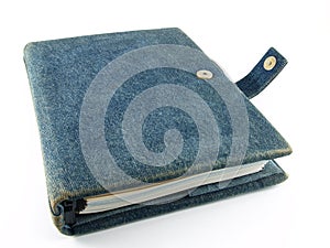 closed notebook diary isolated on white background