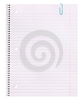 Notebook Paper . Lined Blank photo