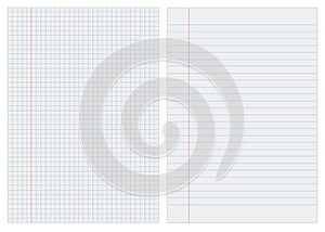 Notebook paper with squares
