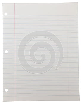 Notebook Paper on White