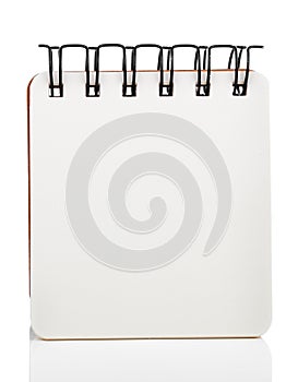 Notebook paper on white background
