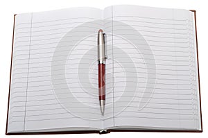 Notebook and pen