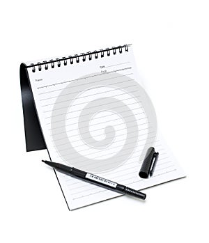 Notebook and Pen (Clipping path)