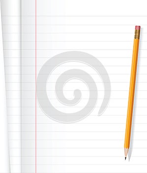 Notebook and pencil