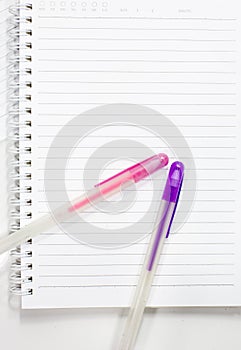 Notebook and pencil isolated