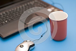 Notebook And Red Cup