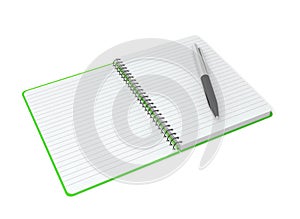 Notebook rings spiral pen notepad