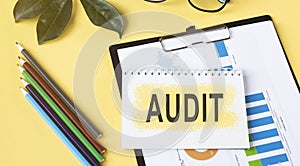 Notebook with Toolls and Notes about Internal Audit