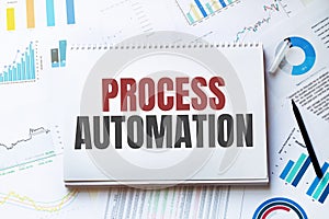 Notebook with Tools and Notes about process automation,concept