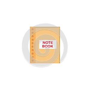 Notebook vector flat colour icon