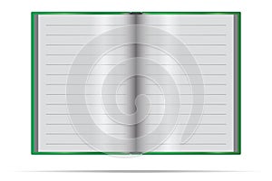 Notebook on a white background