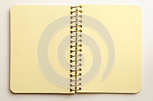 Notebook on a white background.