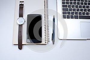 Minimalist work table , modern freelancer work place