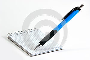 Notebook with writing ballpen