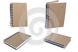 Notebooks isolated on a white background. Eco concept