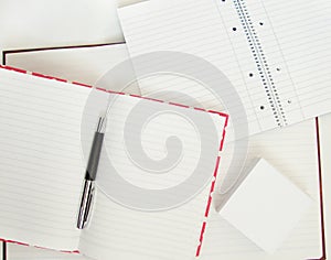 Notebooks and pen