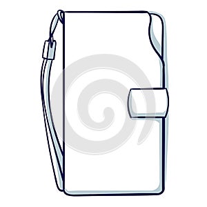 Notecase isolated on the white background.