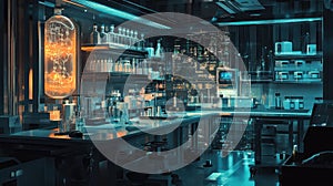 notechnology futuristic examination of an organic pharmaceutical laboratory