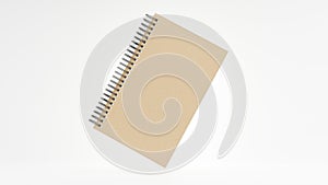 notenook on white background for your mockup