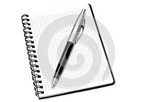 Notepad with ball pen