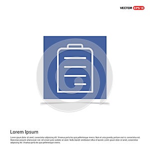 Notepad icon, flat design - Blue photo Frame