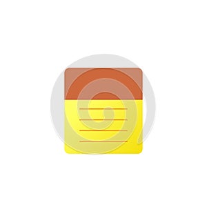 Notepad icon. Flat illustration of blank spiral notepad vector icon for web on white background
