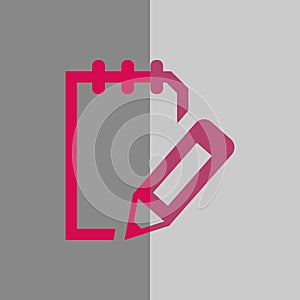 Notepad icon stock vector illustration flat design