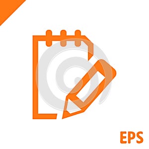 Notepad icon stock vector illustration flat design