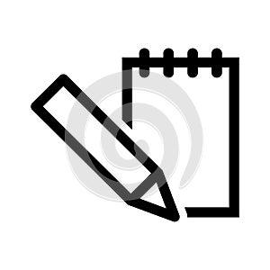 Notepad icon stock vector illustration flat design