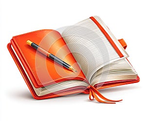 Notepad isolated on white background