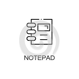 Notepad line icon