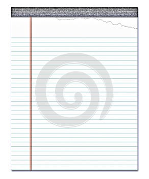 Notepad lined note paper