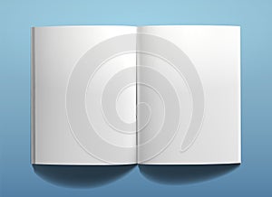 Notepad Magazine Template Spread Blank Page Vector