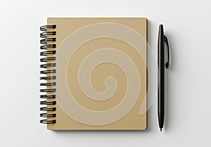 Notepad or memo pad template, 3D illustration.