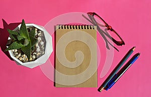 Notepad for notes, case planning, stationery. a piece of paper. background for the design