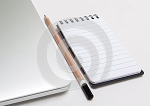 Notepad and pen