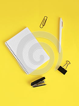 Notepad, pen and office a supplies