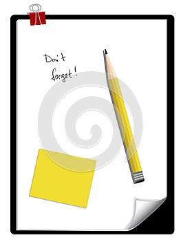 Notepad and a pencil