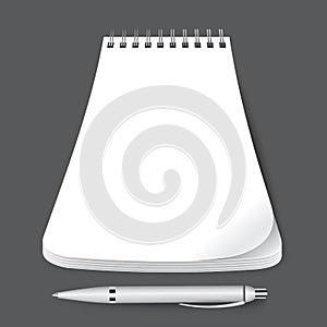 Notepad and pencil