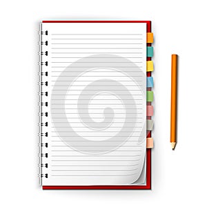 Notepad with reminders and pencil