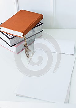 Notepad on the table