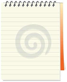 Notepad vector icon isolated in white background.