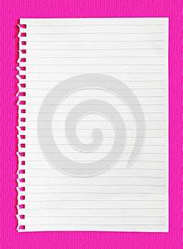 Notepaper on Neon Pink