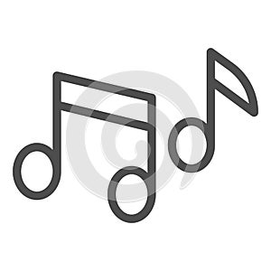 Notes line icon. Multiple musical note of song melody. Festive Event and Show vector design concept, outline style