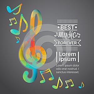 Notes Music Concert Banner Colorful Modern Musical Poster