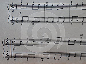 Notes for music lessons solfeggio