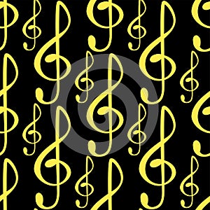 Notes music melody colorfull musician symbols sound melody text writting audio symphony seamless pattern background