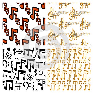 Notes music vector melody colorfull musician symbols sound notes melody text writting audio musician symphony