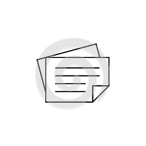 Notes, Notepad, Notebook, Memo, Diary, Paper Thin Line Icon Vector Illustration Logo Template. Suitable For Many Purposes.