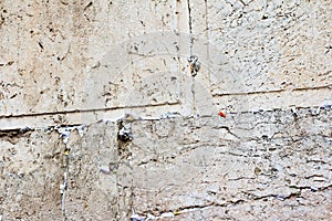 Notes with requests to God in the Western Wall.